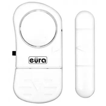 EURA MA-05A3 Mini liikumisanduriga alarm (RL-9805A) - 2 kaugjuhtimispulti, 105 dB, PIR, valge