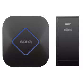 EURA WDP-83H2 JAZZ Traadita uksekella komplekt, patareivaba saatja, must
