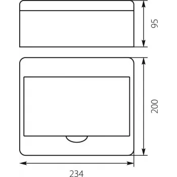 Jaotuskilp RN-8 Fala 7.2 Pindpaigaldus IP40 200x234x95mm Valge (N+PE) Elektro-Plast Opatówek