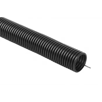 OLLO Painduv gofreeritud kaitsetoru PVC UV 320N juhttraadiga 50/43 mm 25 m Hall