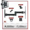 OPTICUM Flexi Twin Full-Motion TV seinakinnitus 17-42 tolli ekraanidele, must, 25 kg kandevõime