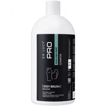 DR LUCY PRO EASY BRUSH 1L Šampoon pikakarvalisele ja voogavale karvkattele - sasipuntra eemaldus ja lihtne harjamine