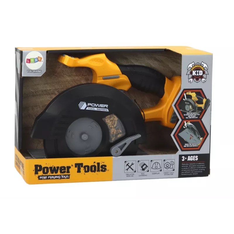 LEAN TOYS Mängu ketassaag Kollane Helidega