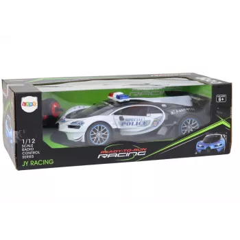 LEAN TOYS Kaugjuhitav RC Politseiauto Mõõtkavas 1:12 Valge