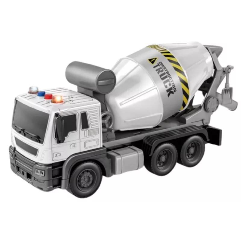 LEAN TOYS Sinine betoonisegisti veok pöörleva trumli, heli- ja valgusefektidega
