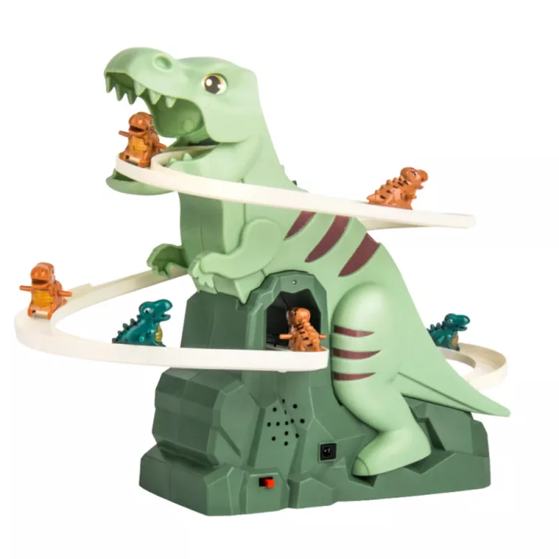 LEAN TOYS Track Slide Dinosaur Climb Lights Sounds