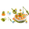 LEAN TOYS Mäng Dinosaurus Õngeridvad Tarvikud Puit Roheline