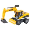 LEAN TOYS Construction Backhoe Bulldozer with Movable Swivel Bucket, Cab, Lights & Sounds