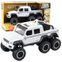 LEAN TOYS Off-road Car Friction Drive Lights Sounds Pearl White 6x6 1:16