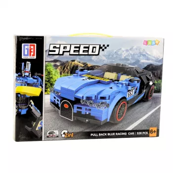 LEAN TOYS Robot Car 2in1 Hurricane Blue Construction Bricks 328 tk.
