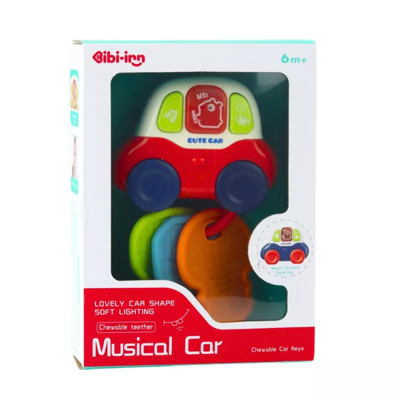 LEAN TOYS Interaktiivne mänguauto hammastega, võtmete, tulede ja helidega