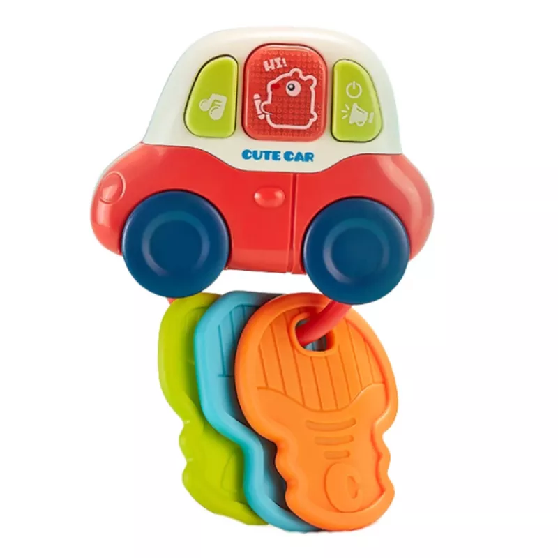 LEAN TOYS Interaktiivne mänguauto hammastega, võtmete, tulede ja helidega