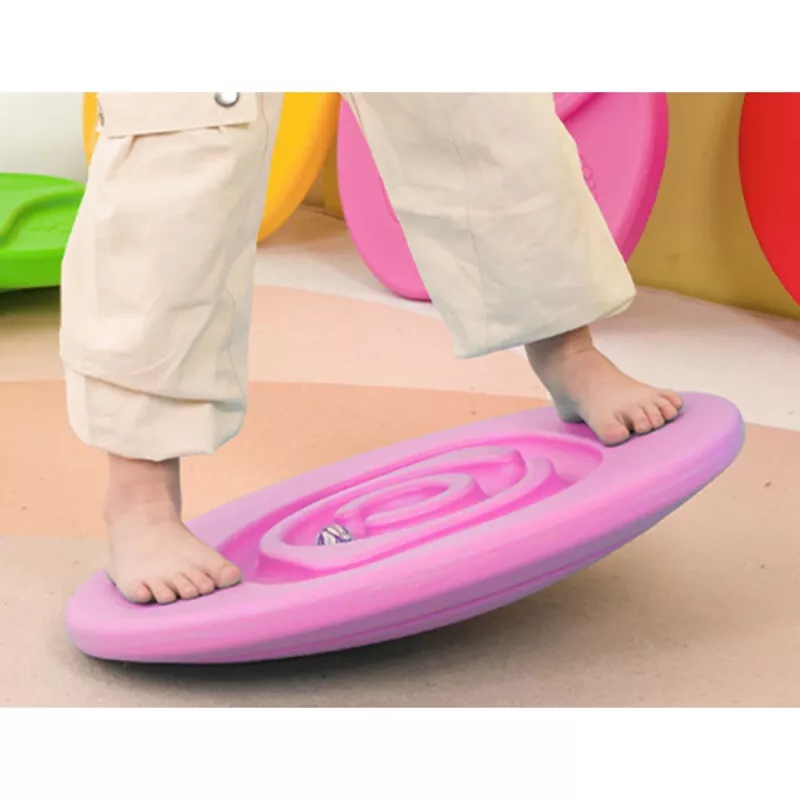 LEAN TOYS Sensoorne Tasakaalulaud Lastele Kummipallidega 5tk Roosa
