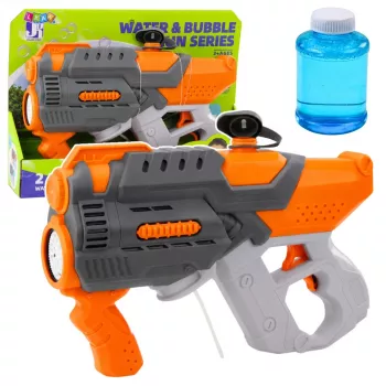 LEAN TOYS Electric Water Gun Soap Bubbles 2in1 Orange