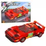 LEAN TOYS Ehitusklotsid Auto Robot 2in1 Punane Vedav 329 tk.