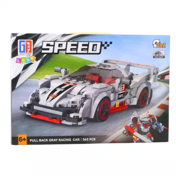 LEAN TOYS Ehitusklotsid Sportauto Robot 2in1 Hall 363 tk