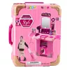 LEAN TOYS Meigitoolide komplekt kohvris 2 in 1 roosa