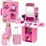 LEAN TOYS Meigitoolide komplekt kohvris 2 in 1 roosa