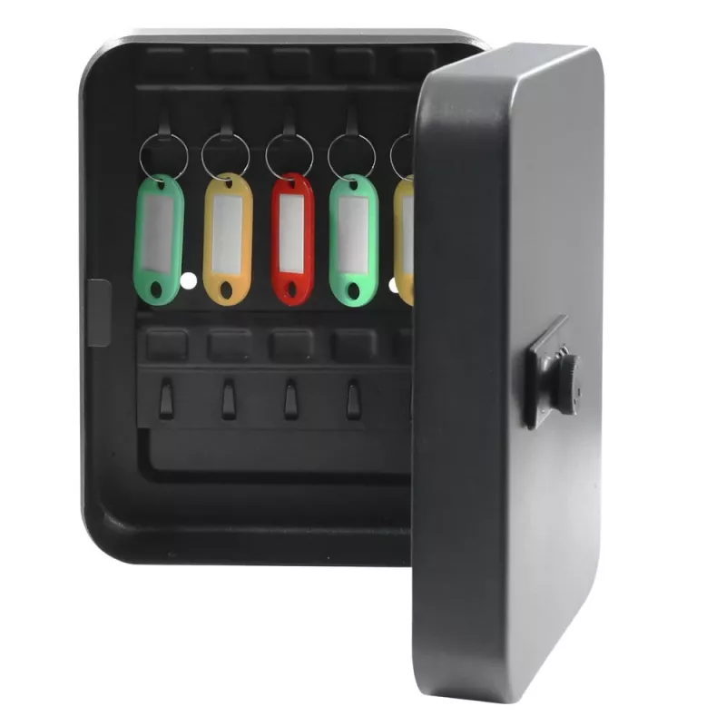 LEAN Metal Key Box with Digital Code, 48 Hooks, Black Stickers