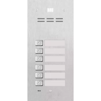 ACO FAM-P-6NPACC sissepandav 6-korteri paneel RFID-lähipääsulugejaga, hõbedane
