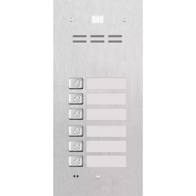 ACO FAM-P-6NPACC sissepandav 6-korteri paneel RFID-lähipääsulugejaga, hõbedane