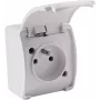 VIPLAST KOALA Üksik pinnakontakt maandusega ja klapiga, valge, IP44 161-01