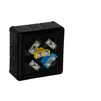 VIPLAST VP-41 Pindpaigaldatav Harukarp Klemmidega, 12 Kaabli Sisendit, IP55, Must, 98x98x42mm
