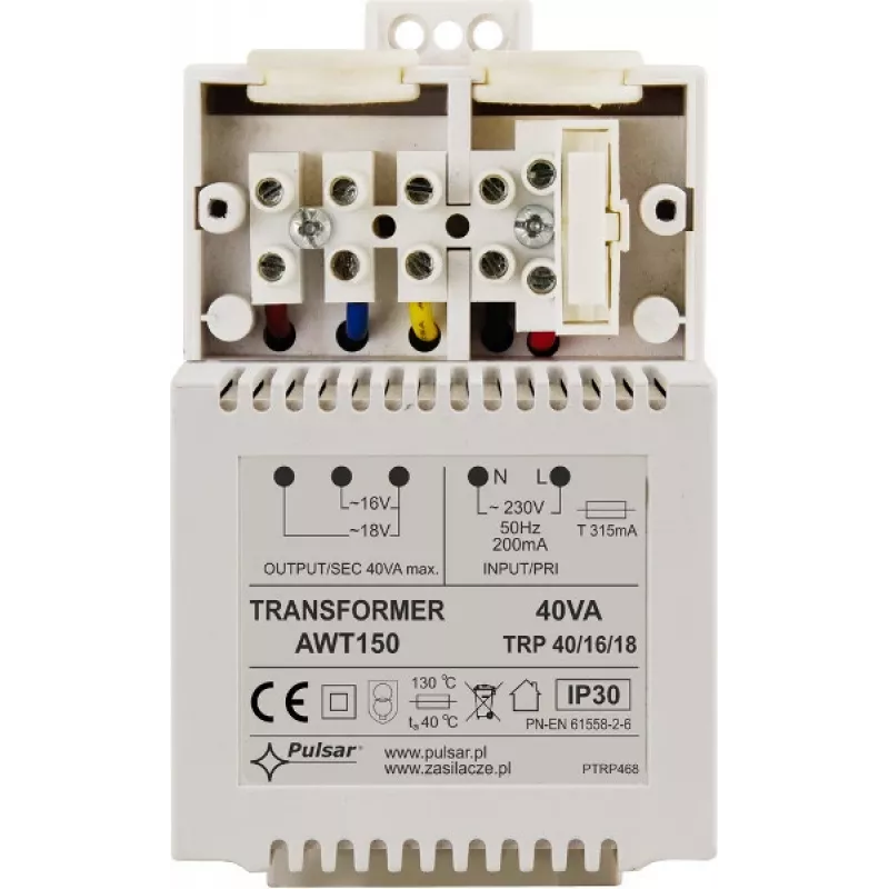 Pulsar AWT150 40VA 16V/18V AC Power Transformer