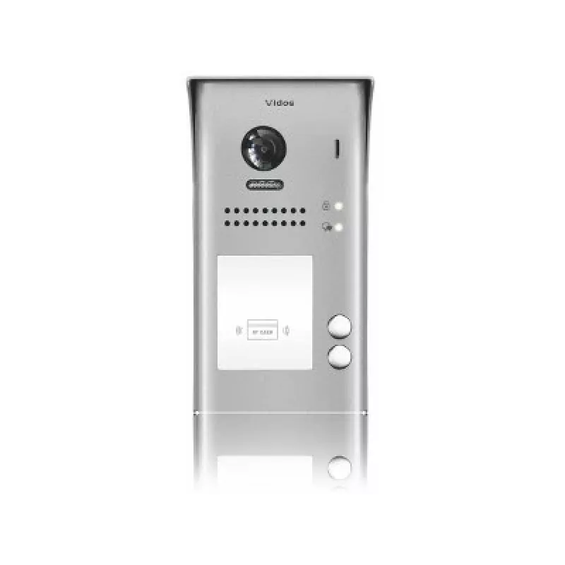 VIDOS DUO S1102A 2-pere uksekõneseade, roostevaba teras, Full HD, 2-juhtmeline, must