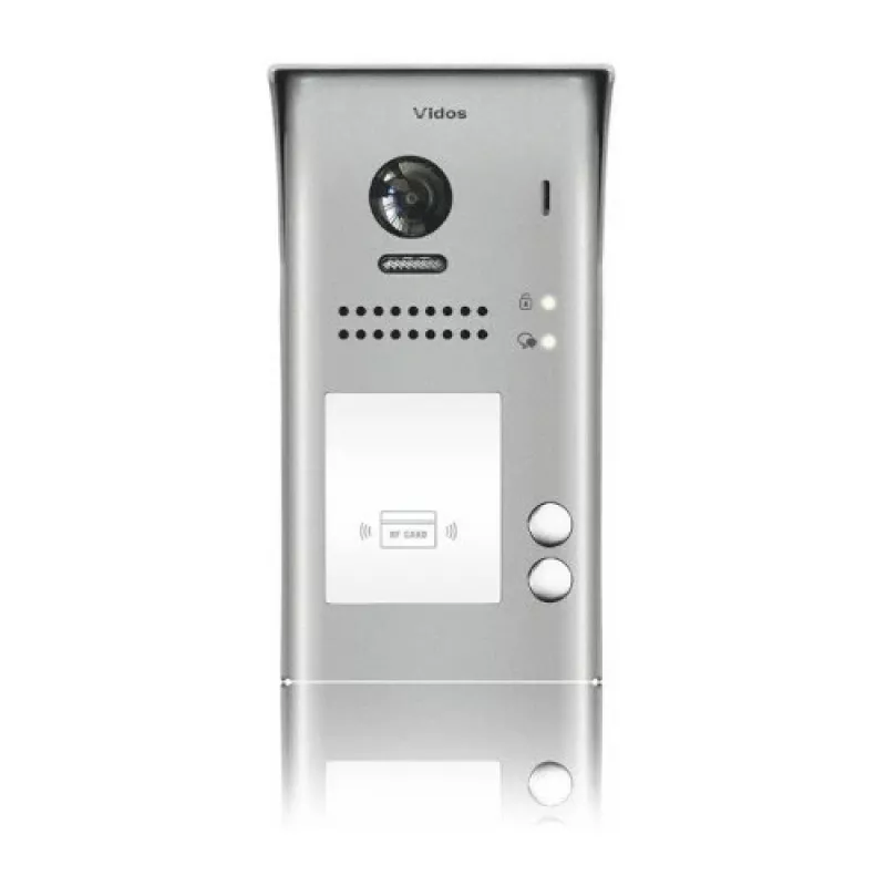 VIDOS DUO S1102A 2-pere uksekõneseade, roostevaba teras, Full HD, 2-juhtmeline, must