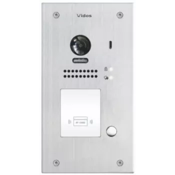 VIDOS DUO S1201A 2-juhtmeline videouksesilm RFID-ga, Full HD 1080p, hõbedane/tumehall