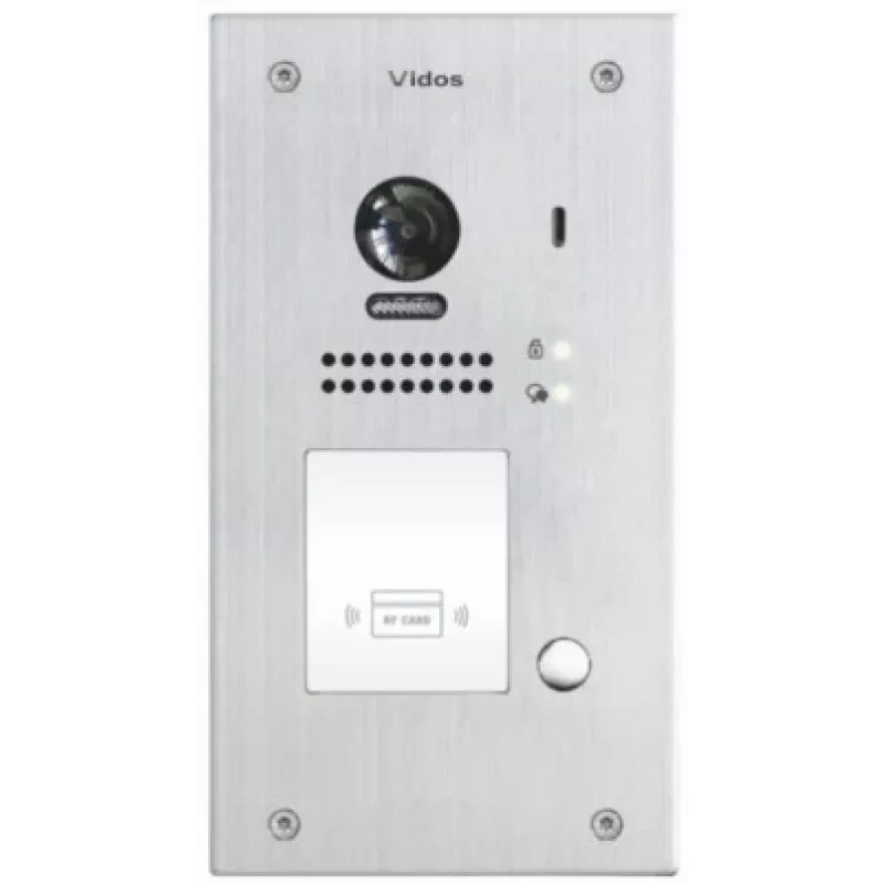 VIDOS DUO S1201A 2-juhtmeline videouksesilm RFID-ga, Full HD 1080p, hõbedane/tumehall