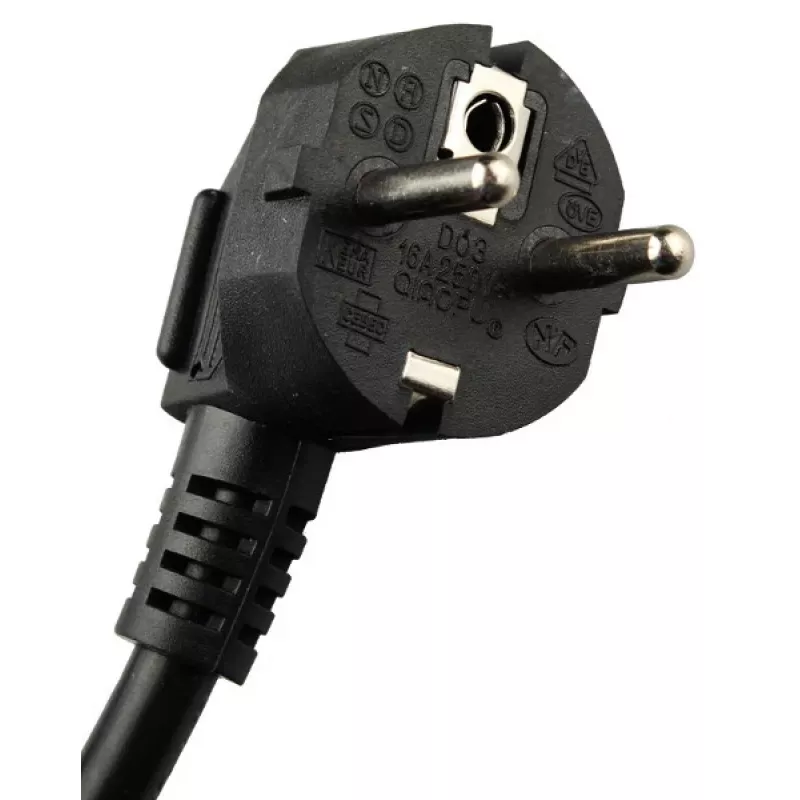 GETFORT LGF-06-Z 19-tolline 1U 6-pistikupesaga Schuko toitejaotuse seade (PDU) - 1,8 m kaabel, 16 A, 230 V, must