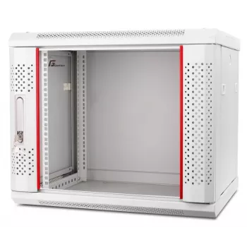 GETFORT 19 inch CALI 9U 600x600 seinakinnitusega riiulikapp hall (RAL 7035)