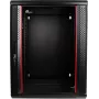 GETFORT CALI 15U 600x550 Seinale Paigaldatav Kahesektsiooniline Riiulikapp Must