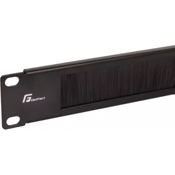 Getfort GF-Brush-RB 1U 19 inch harjapaneel riiulikappidele - must