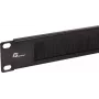 Getfort GF-Brush-RB 1U 19 inch harjapaneel riiulikappidele - must