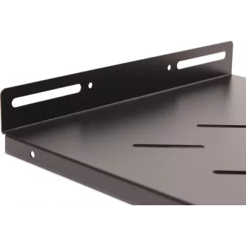 Getfort 45cm 19 inch 1U fikseeritud riiul rack-kappi - must