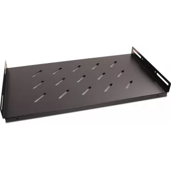 Getfort 45cm 19 inch 1U fikseeritud riiul rack-kappi - must