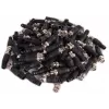 BNC isakonnektor RG-59 koaksiaalkaabli jaoks, 75 oomi, keeratav, plastkorpus, must, 100 tk