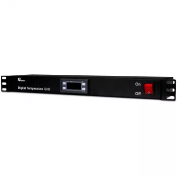 Getfort GF-TR 1U Rack Termostaat, Digitaalne, 19-tolline, Must