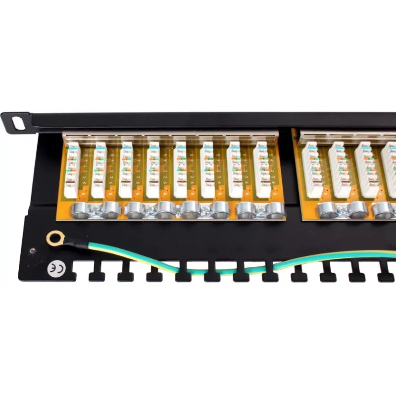 GETFORT PGF-6FTP24-B8 FTP Cat.6 24-Port Patch Panel 0.5U Black