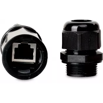 GETFORT Cat.5e RJ45 Emas-Emas Välisühendus, IP67, Varjestatud, Must