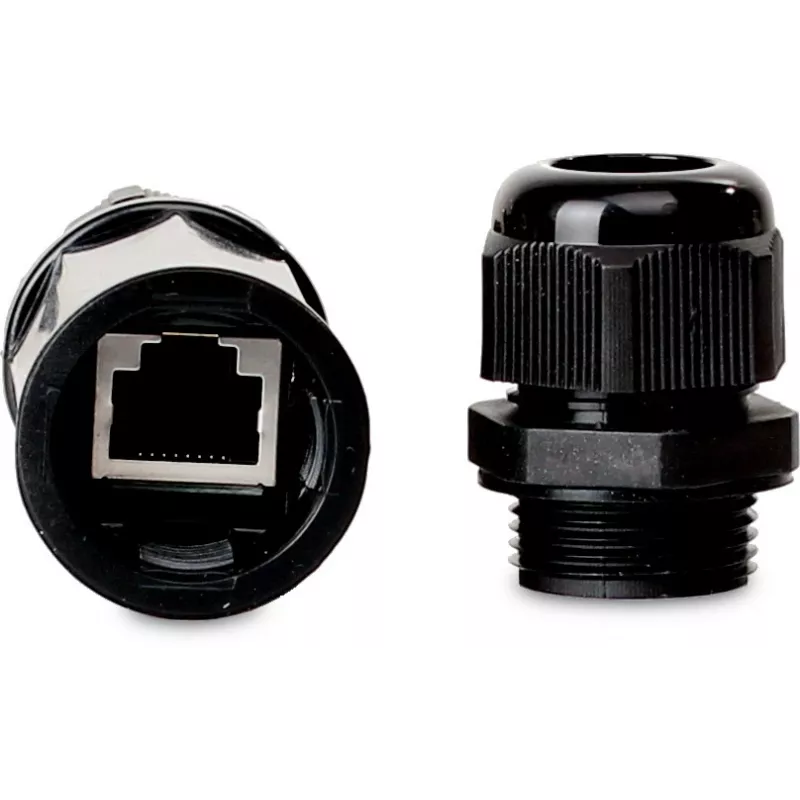 GETFORT Cat.5e RJ45 Emas-Emas Välisühendus, IP67, Varjestatud, Must