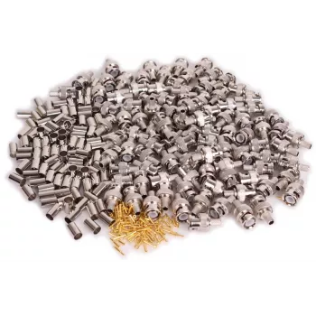 GETFORT BNC-Z RG59 Crimp BNC Male Plug RG59 koaksiaalkaabli jaoks, 100 tk