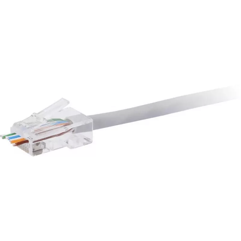 GETFORT RJ45 Cat.6 UTP läbivooluga modulaarpistik 8P8C (100 tk) - läbipaistev