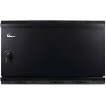 GETFORT 19 inch CALI 6U 600x450 seinakapp tahke terasuksega - must (RAL 9004)