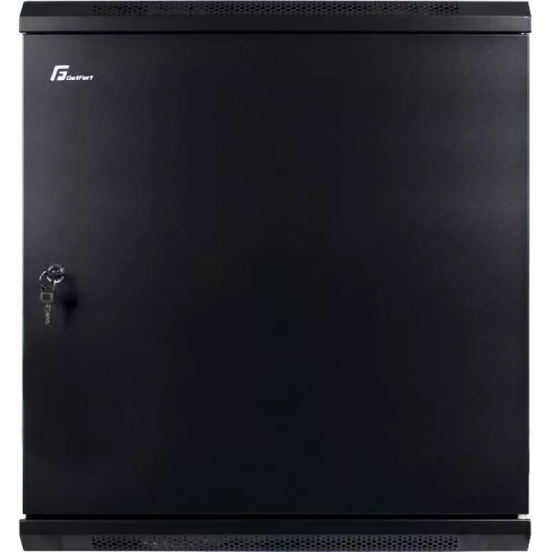 GETFORT 19 inch seinakapp 12U 600x600 mm täisterasest uksega must