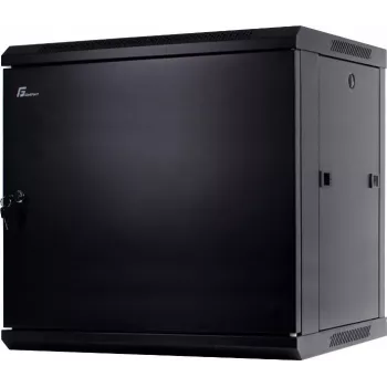 GETFORT 19 inch seinakapp 12U 600x600 mm täisterasest uksega must
