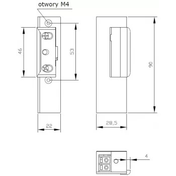 ELEKTRA-PLUS Elektriline ukselukk R3 mäluga, ilma mehaanilise blokeeringuta, vasakpoolne, 12V AC/DC, fail-secure